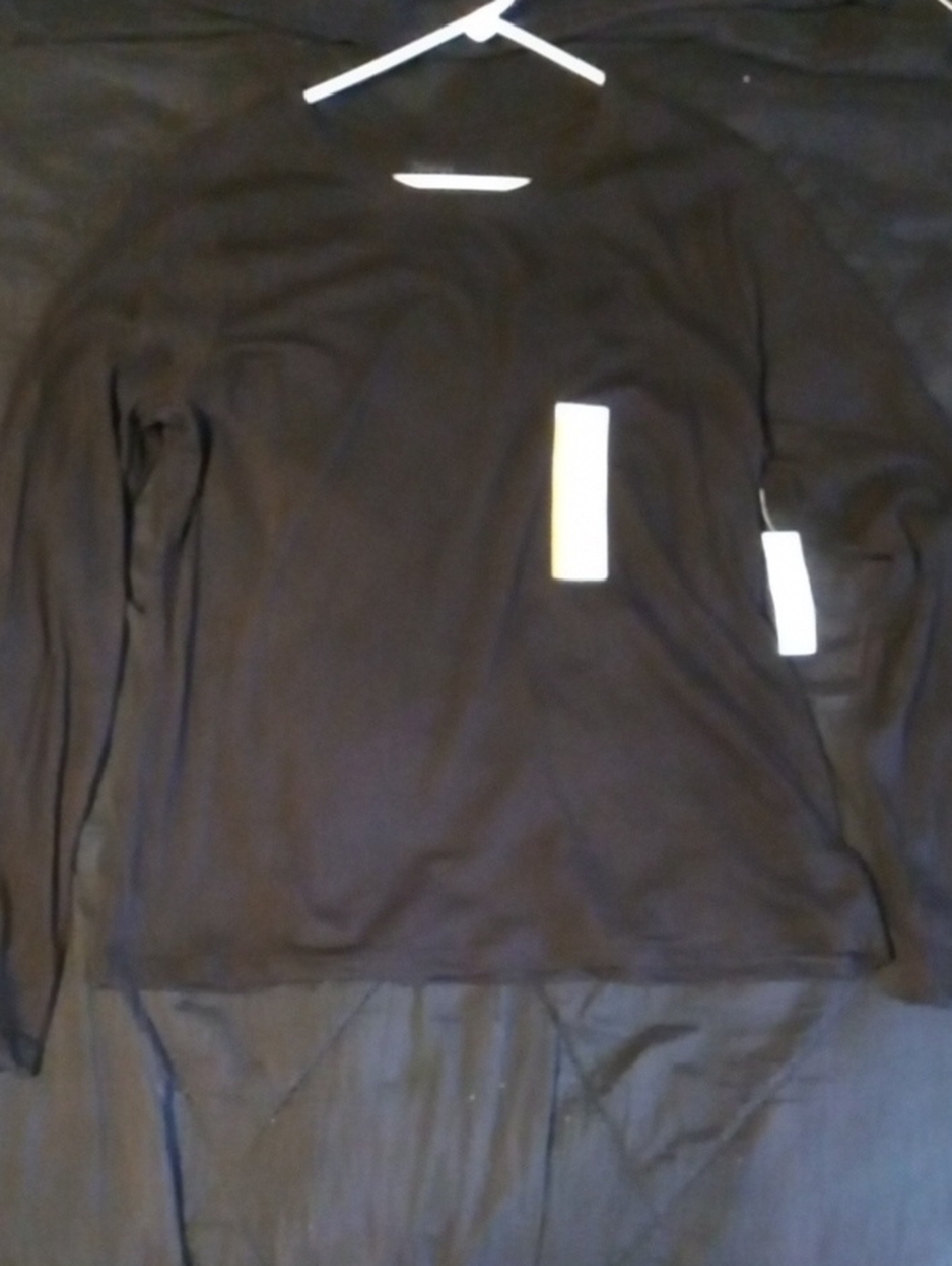 Time and Tru Black Long Sleeve Crewneck Tee